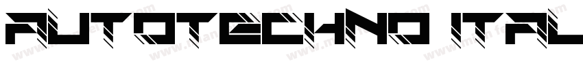 AutoTechno Italic字体转换